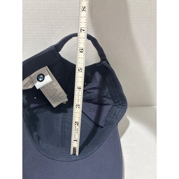 BMW Hat Cap Strap Back Navy Blue Embroidered Lifestyle One Size Mens Car Logo - Picture 6 of 7